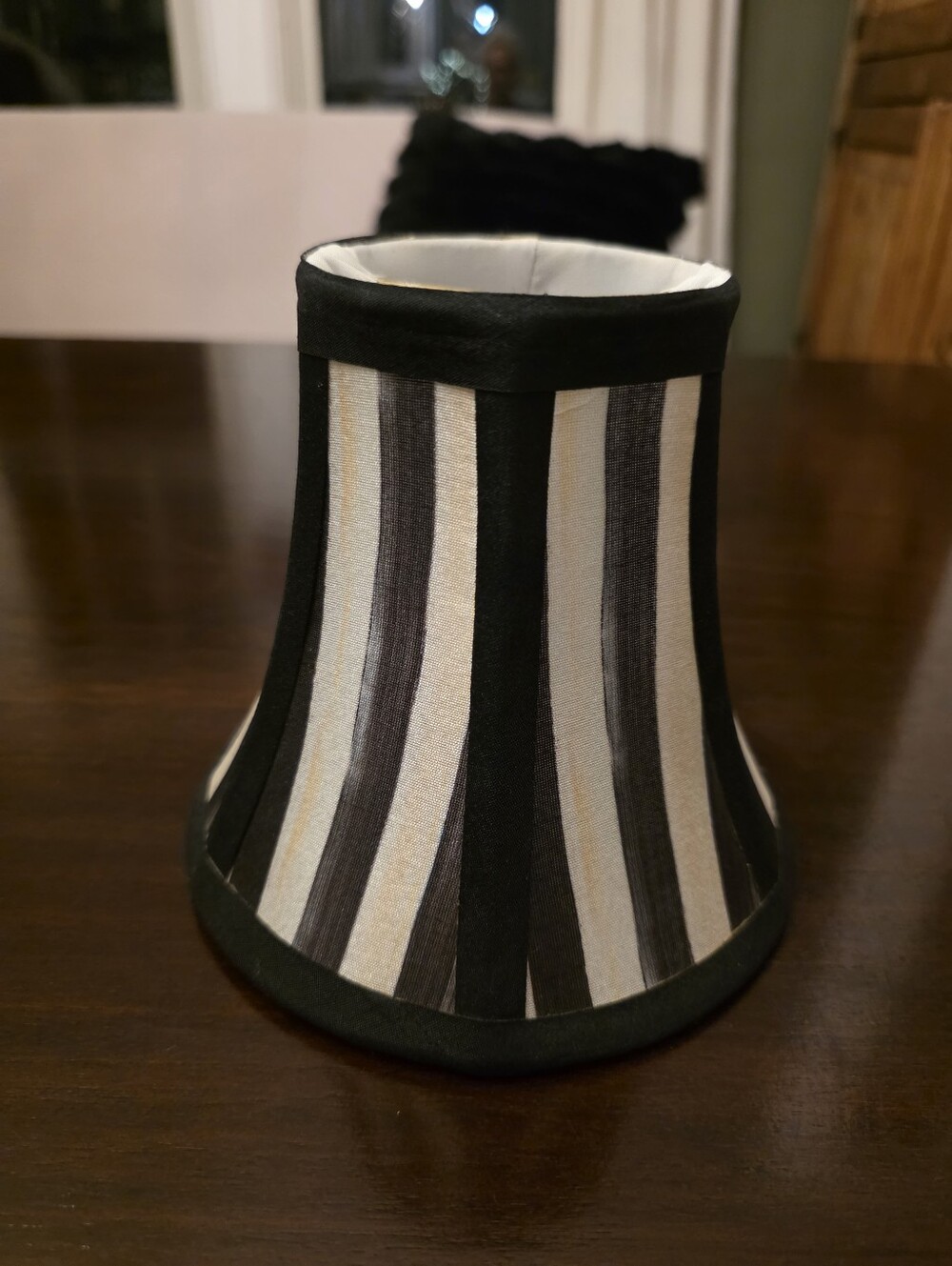MacKenzie-Childs Courtly Striped Black and  White Small Lampshade